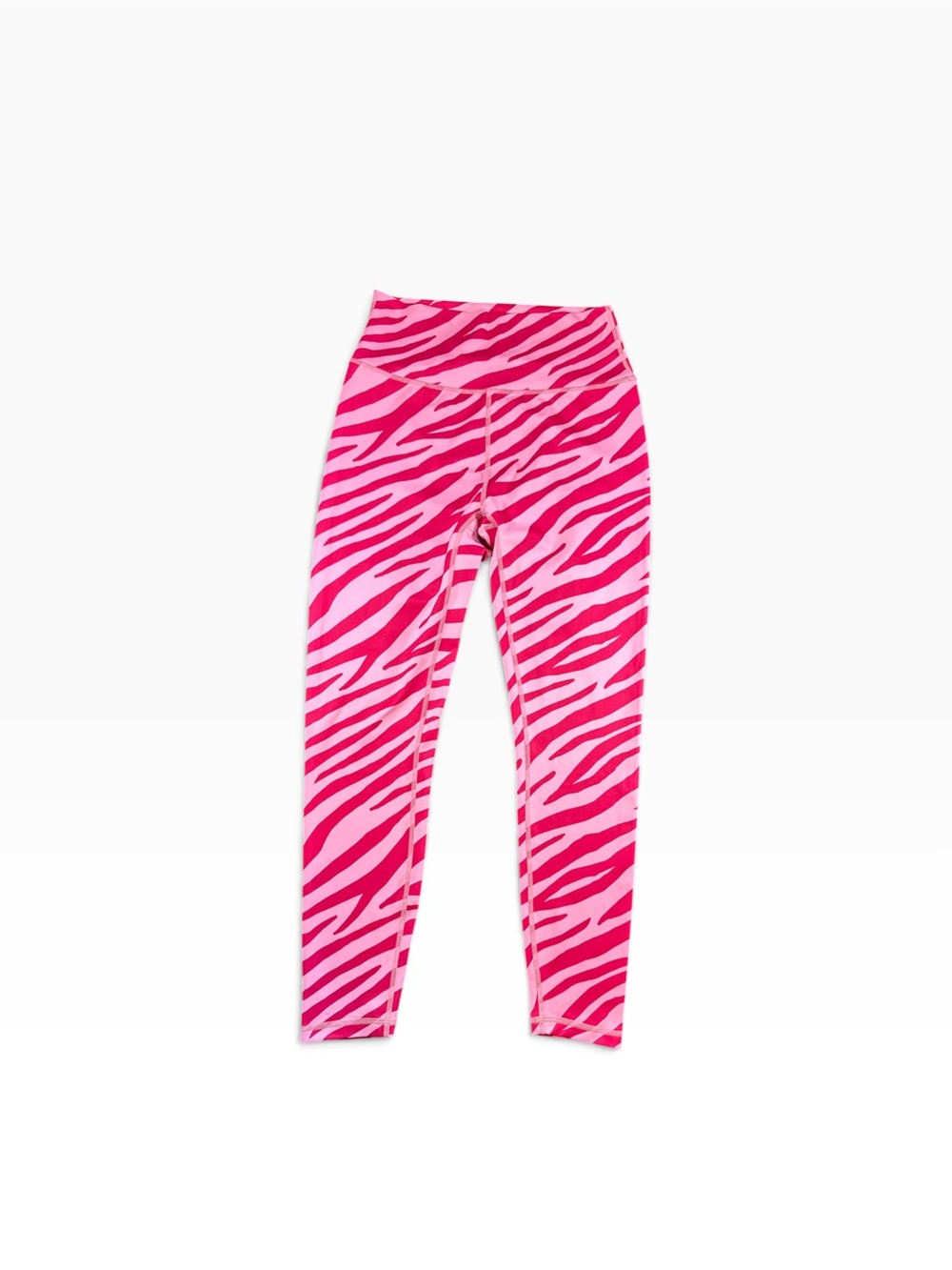 Wilo The Label Pink Zebra Stripe Women's Sports Bra and Leggings Set L - Picture 4 of 14